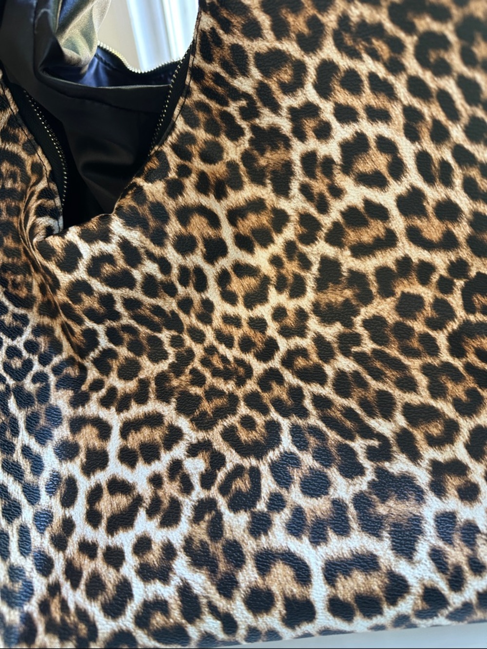 AKIRA Leopard-Print Hobo Bag - Brown, Black & Cream - Picture 2 of 9